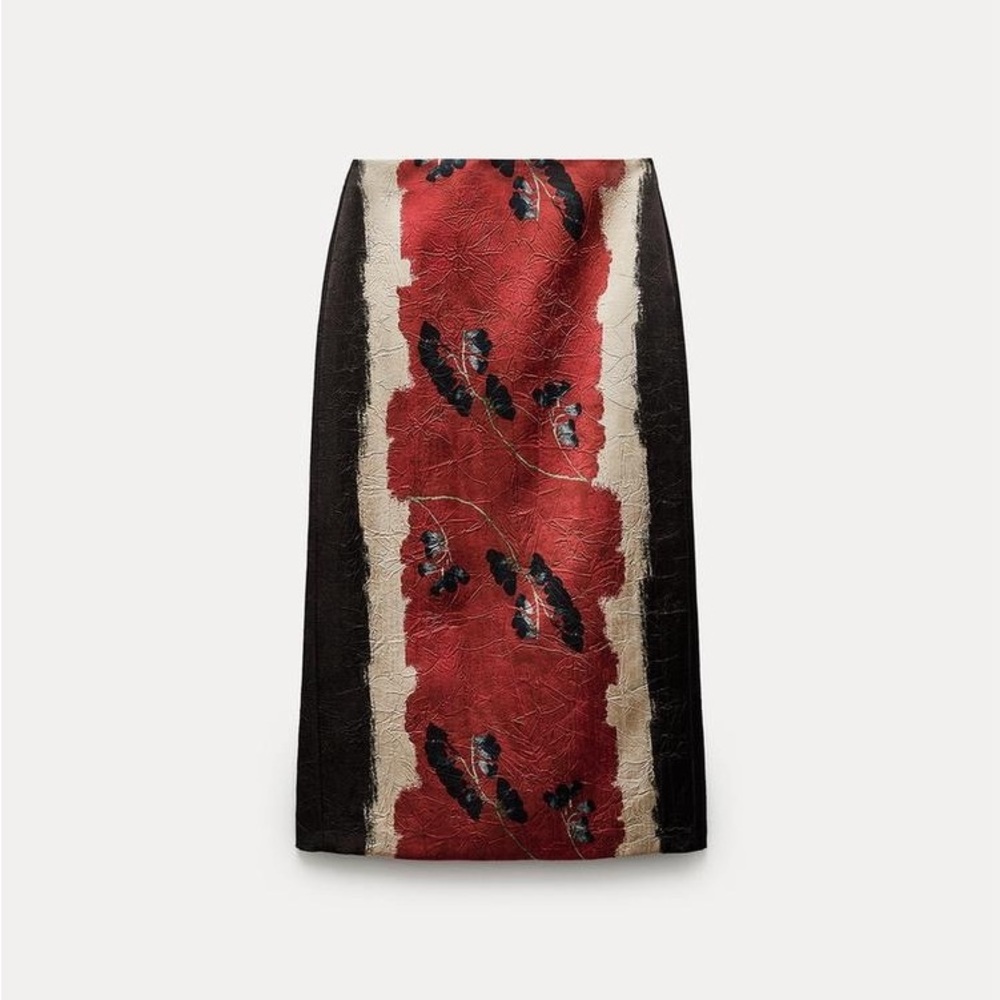 ZARA Floral Pencil Skirt ZA Collection